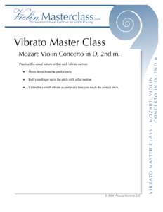 ViolinMasterclass The Sassmannshaus Tradition for Violin Playing .com  Mozart: Violin Concerto in D, 2nd m.