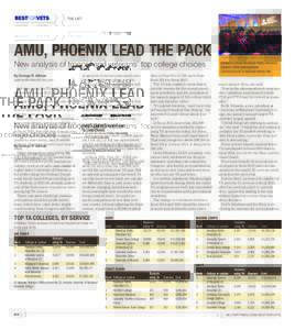BESTFORVETS  THE LIST AMU, PHOENIX LEAD THE PACK New analysis of troops’ and veterans’ top college choices