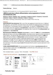 LMNA knock-down affects differentiation and progres... [PLoS Onedi 2 http://www.ncbi.nlm.nih.gov/pubmed?term=LMNA knock-down affects ...