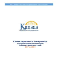 KDOT—TRANsportation Alternatives Program guidance & Application Packet