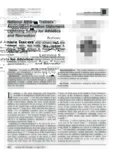 Journal of Athletic Training 2013;48(2):258–270 doi:  Ó by the National Athletic Trainers’ Association, Inc www.natajournals.org