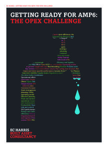 EC HARRIS | GETTING READY FOR AMP6: THE OPEX CHALLENGE  GETTING READY FOR AMP6: THE OPEX CHALLENGE Capex Opex efficiency challenge Operational efficiency Reductions