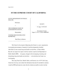 Filed[removed]IN THE SUPREME COURT OF CALIFORNIA STATE DEPARTMENT OF PUBLIC HEALTH,