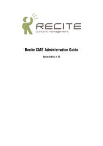 Recite CMS Administration Guide