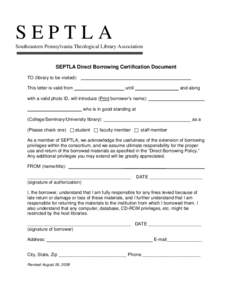 Microsoft Word - SEPTLA Direct Borrowing Certification Document 8-26-2k9