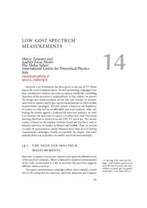 LOW COST SPECTRUM MEASUREMENTS 14  Marco Zennaro and