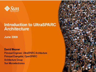 Introduction to UltraSPARC  Architecture
