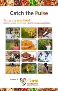 Catch the Pulse Pulses are smart food GOOD FOR YOU| GOOD FOR THE PLANET | GOOD FOR THE SMALLHOLDER FARMER  In support of