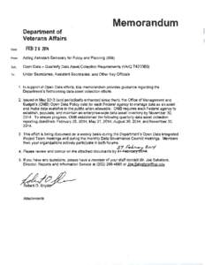 Memorandum Department of Veterans Affairs Date:  FEB