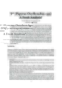 P27 (Papyrus Oxyrhynchus 1355): A Fresh Analysis