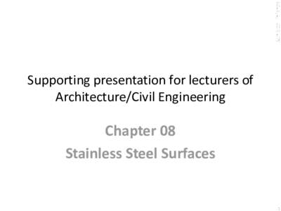 Surface Finishes  Supporting presentation for lecturers of Architecture/Civil Engineering  Chapter 08