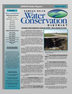 KDWCD Water Report  Volume 1, Issue 2 Fall 2011 Visit us - www.kdwcd.com