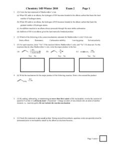 Chemistry 14D WinterExam 2  Page 1