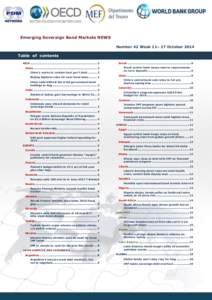 Emerging Sovereign Bond Markets NEWS Number 42 Week 11– 17 October 2014 Table of contents ASIA .......................................................................... 2