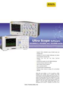   Supports RIGOL DS1000D/E series, DS1000Z series and DS1000B series  