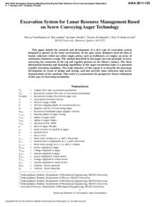 Microsoft Word - Excavation System for Lunar Resource Management Based on Screw Conveying Auger Technology_49thAIAA_AerospaceSc