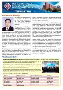 MILES Alumni Association of The Hong Kong Polytechnic University 香港理工大學 工業及系統工程校友會 NEWSLETTER