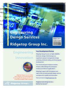 Engineering Design Services Ridgetop Group Inc. Engineering Innovation
