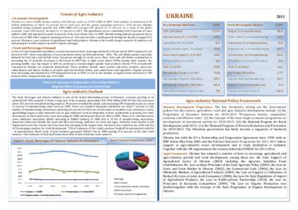 Trends of Agro-industry  • Economic Development UKRAINE