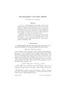 ENLARGEABILITY AND INDEX THEORY B. Hanke and T. Schick Abstract Let M be a closed enlargeable spin manifold. We show nontriviality of the universal index obstruction in the K-theory of the maximal C ∗ -algebra of the f