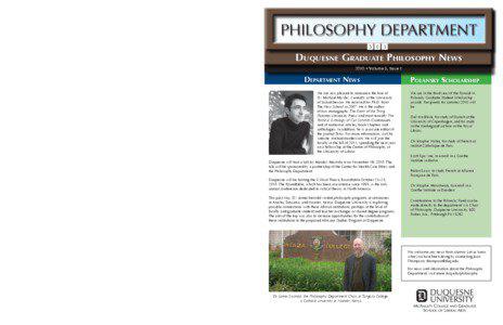 Department of Philosophy Duquesne University 600 Forbes Avenue