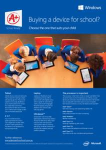 Buying a device for school? School Ready* Choose the one that suits your child  Tablet