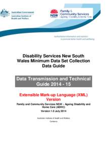Disability Services MDS Data Transmission and Technical Guide XML[removed]