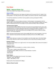 nroc.rtf:16 PM Fact Sheet NROC - National Roller Cup