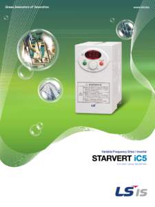 Variable Frequency Drive / Inverter  iC52kW 1 phase 200-230Volts  “ Global standard iC5,