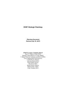 ESGF Strategic Roadmap  Planning Document Revised July 10, 2015  ESGF Executive Committee Board
