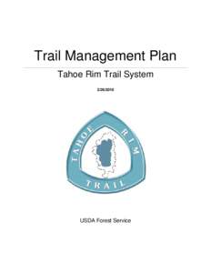 Trail Management Plan Tahoe Rim Trail System[removed]USDA Forest Service