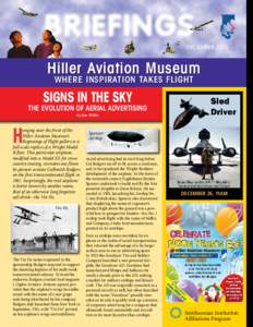 DecemberHiller Aviation Museum Where Inspiration Takes Flight  Signs in the sky
