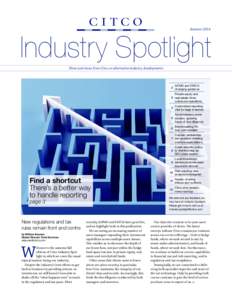 Industry Spotlight Autumn 2014 News and views from Citco on alternative industry developments  2