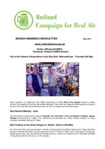 Branch Members Newsletter May