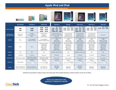 Apple iPod and iPad Now with Educational Pricing on iPads! iPod Shuffle  iPod Nano