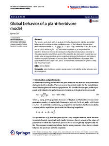 Global behavior of a plant-herbivore model