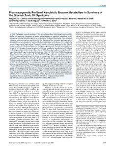 Articles  Pharmacogenetic Profile of Xenobiotic Enzyme Metabolism in Survivors of