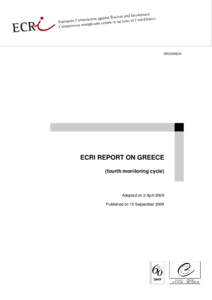 CRIECRI REPORT ON GREECE (fourth monitoring cycle)  Adopted on 2 April 2009
