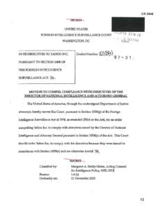 CR[removed]SECRET- UNITED STATES FOREIGN INTELUGENCE SURVEILLANCE COURT