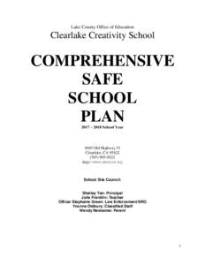 Lake County Office of Education  Clearlake Creativity School COMPREHENSIVE SAFE