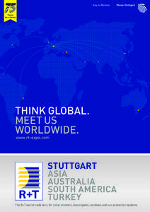 THINK GLOBAL. MEET US WORLDWIDE. www.rt-expo.com	  STUTTGART