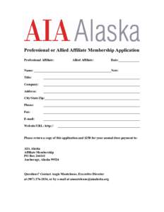 Microsoft Word - AIA Professional or Allied Affiliate Membership Application.doc