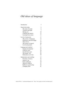 Old ideas of language  Introduction 3
