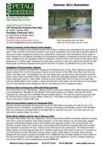 Summer 2011 Newsletter  Poll Merino Flock[removed]White Suffolk Flock[removed]productive poll merinos