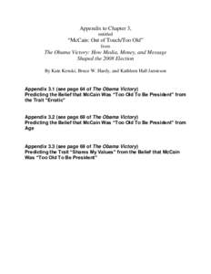 Appendix to Chapter 3, entitled “McCain: Out of Touch/Too Old” from