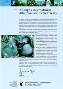 NZ Signs International Albatross and Petrel Treaty