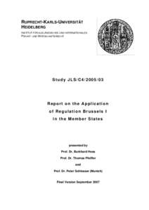 General Report Study JLS/C4