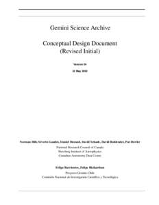 Gemini Science Archive  1a Conceptual Design Document (Revised Initial)