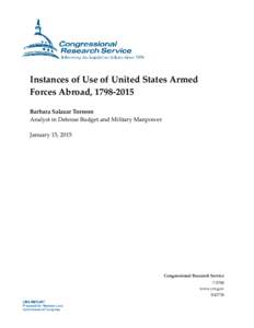 Instances of Use of United States Armed Forces Abroad, 