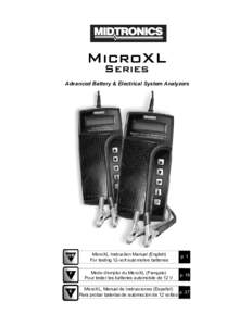 MicroXL Series Advanced Battery & Electrical System Analyzers  GB